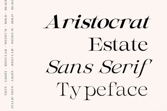 Aristocrat Estate: A Luxe Serif Font for Handmade Labels & Invitations