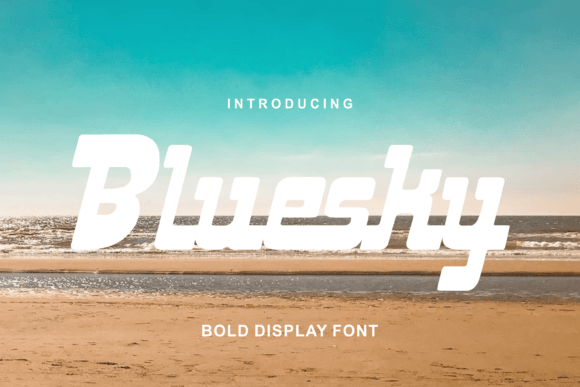 Bluesky: A Futuristic Display Font That Elevates Handmade Goods