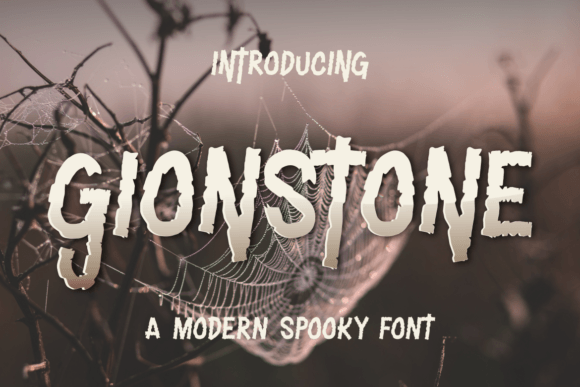 Gionstone: A Spooky Display Font That Brings Halloween Magic to Real Products