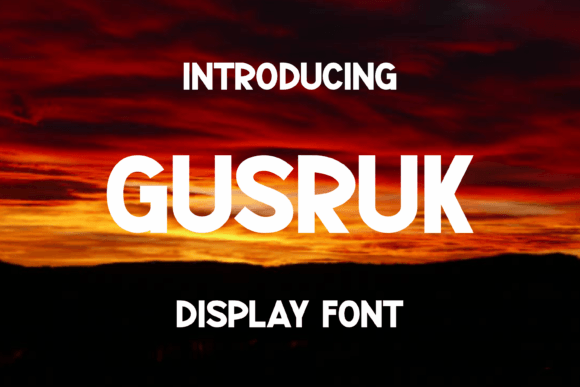 Gusruk: A Standout Display Font for Digital Branding