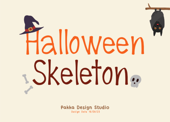 Halloween Skeleton: A Playful Display Font for Seasonal Brand Moments