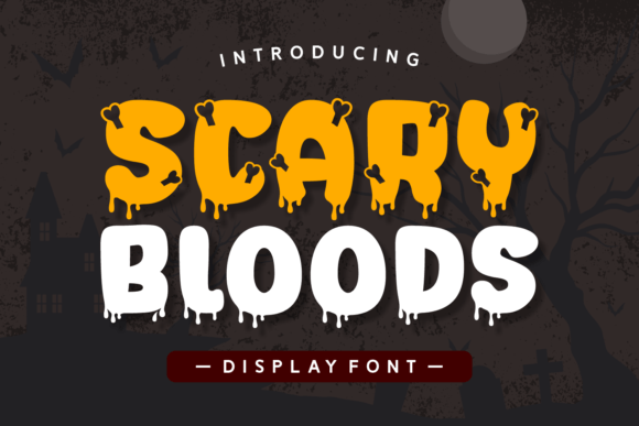 Scary Bloods: A Bold Display Font for Spooky Digital Branding