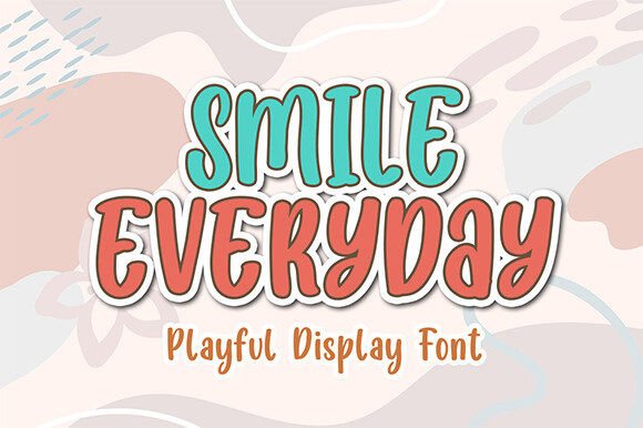 Smile Everyday Font: Playful Display Type for Handmade Labels & Printables